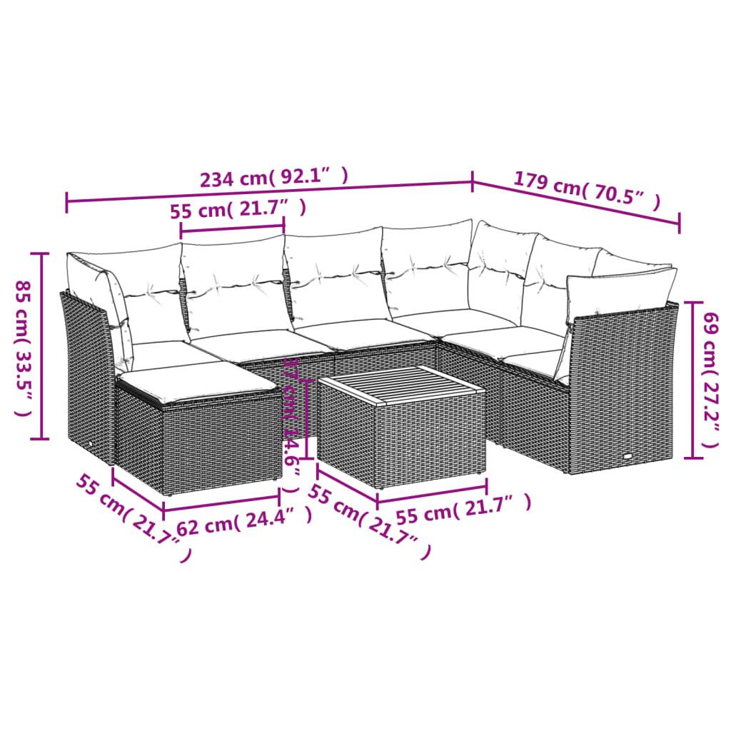 VidaXL Garten sofagarnitur poly-rattan  