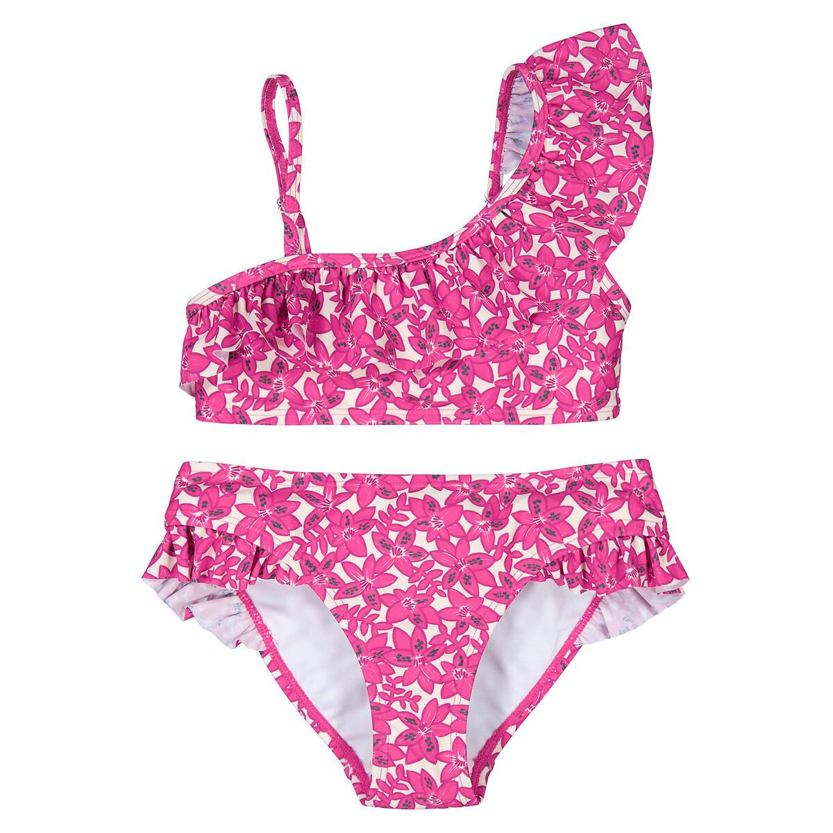 Image of Bikini Mit Volants Und Blumenprint Mädchen Beige 12A