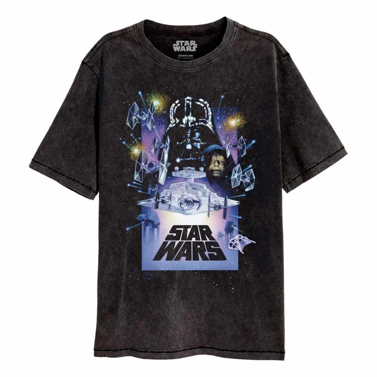 Image of Tshirt Acid Wash Damen Schwarz M