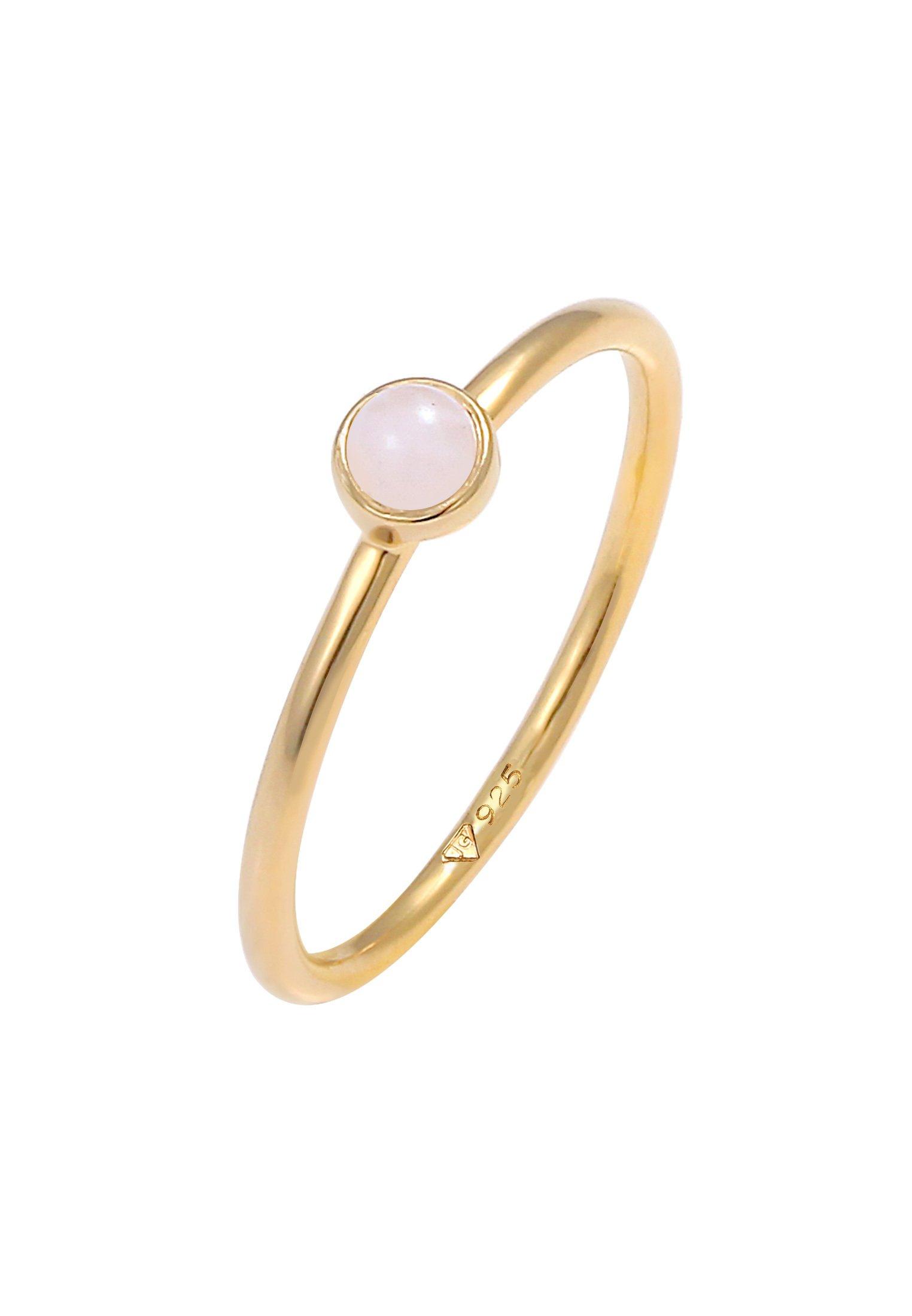 Image of Ring Rosenquarz Damen Gold 54mm