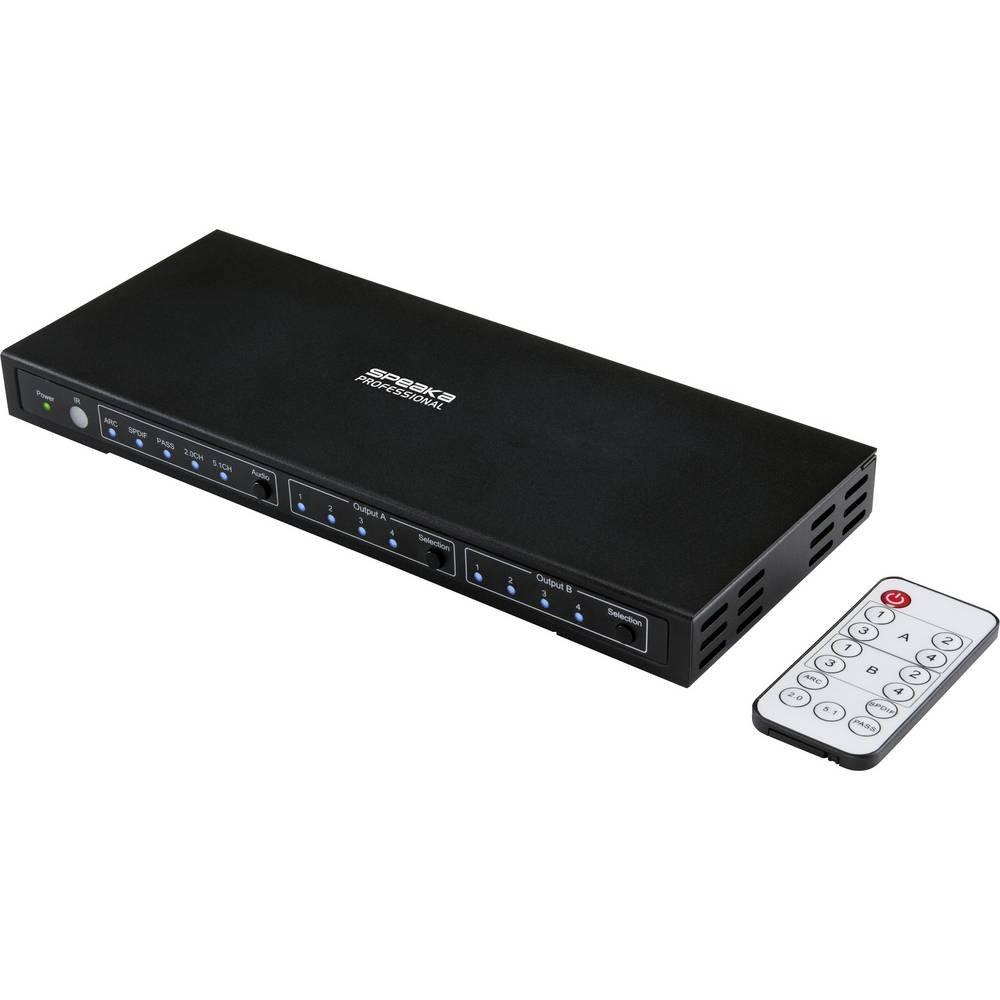 Image of 4x2 HDMI-Switch mit Audio Extraktor