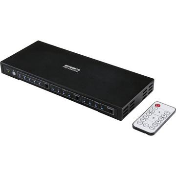 4x2 Port HDMI-Switch mit Audio-Ports 3840 x 2160 Megapixel Schwarz