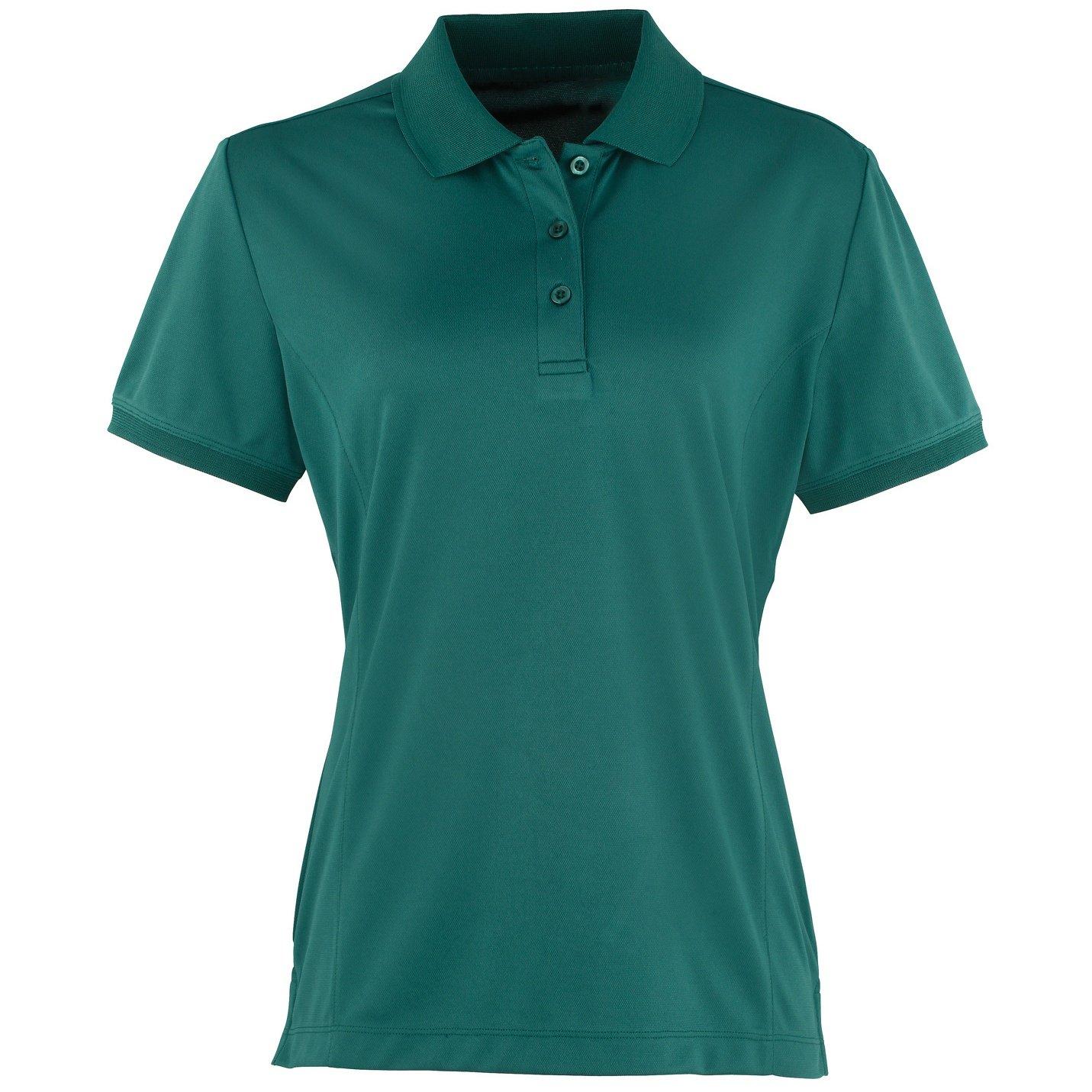 Image of Coolchecker Piqué Poloshirt Polohemd, Kurzarm Damen Dunkelgrün XXL