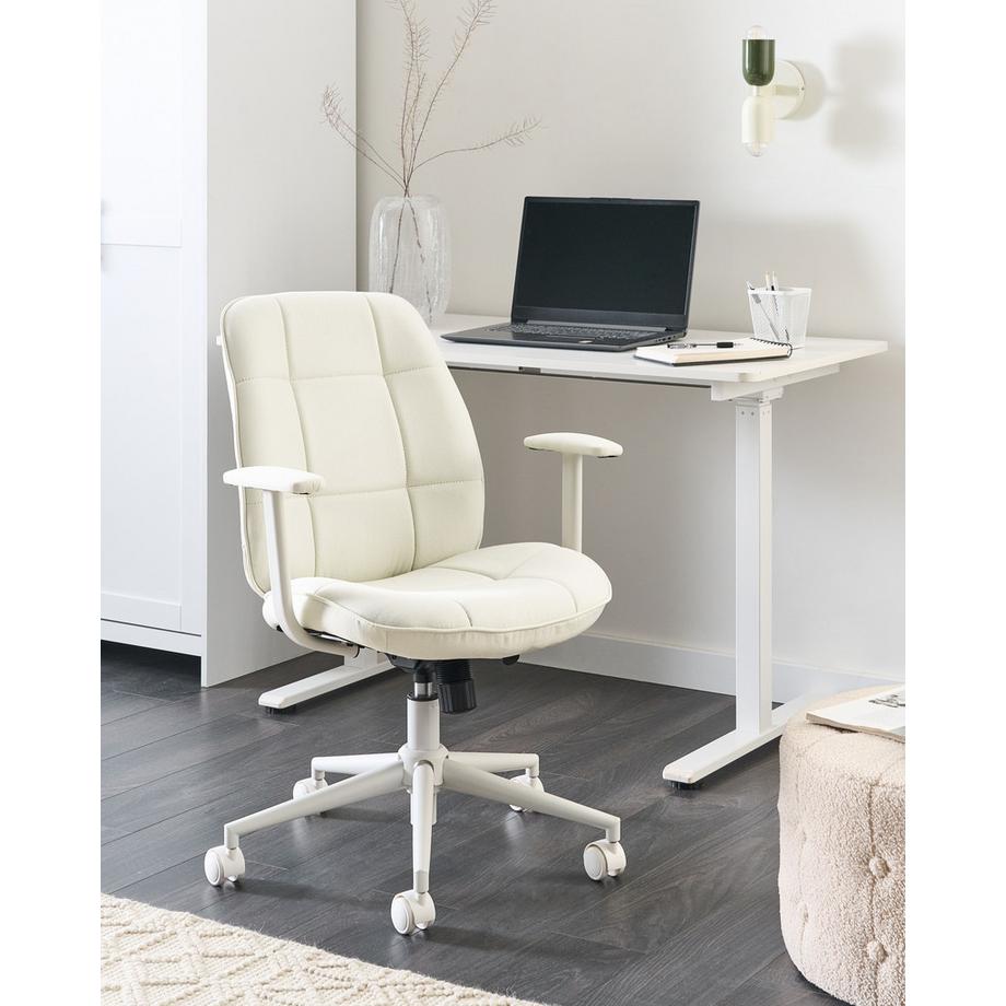 Beliani Chaise de bureau en Tissu Traditionnel CARLTON  