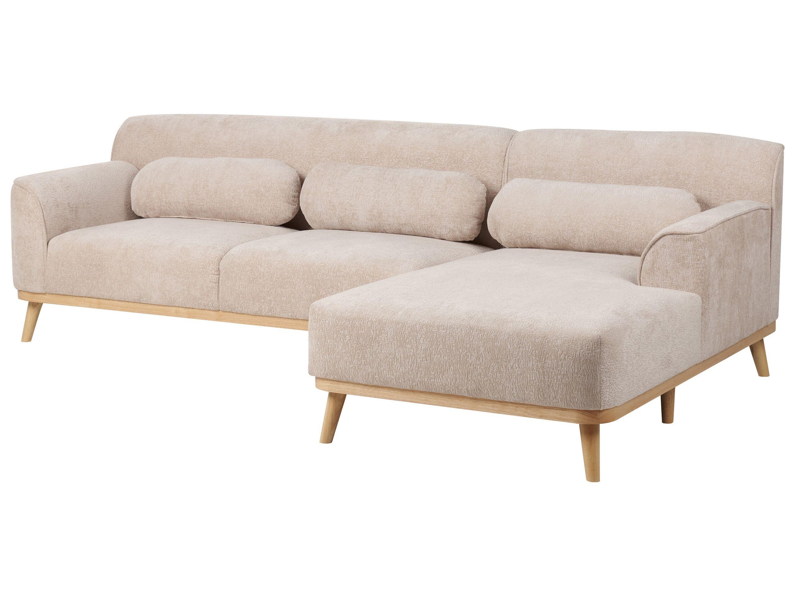 Beliani Ecksofa aus Chenillegewebe Modern SIMOS  