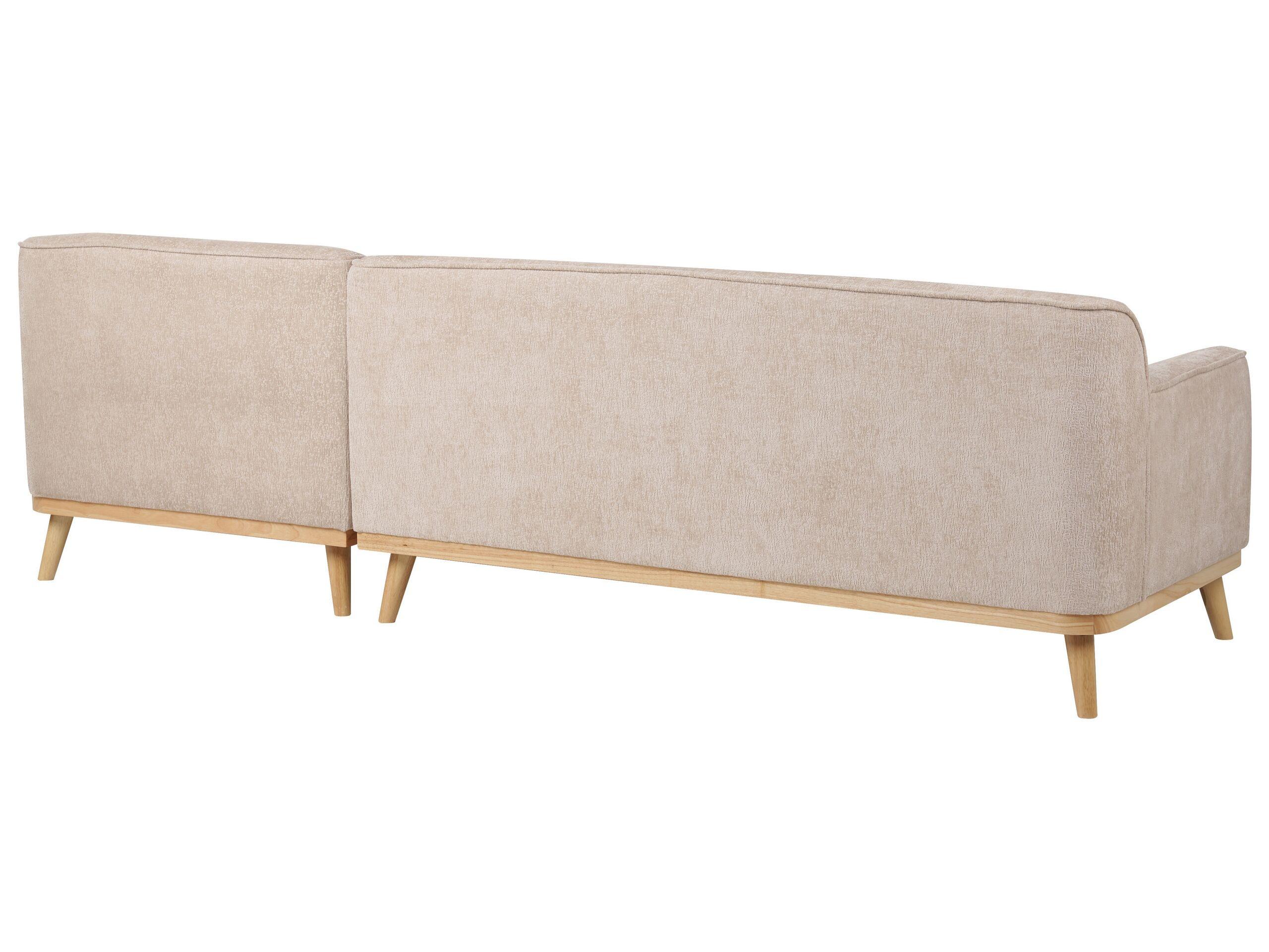 Beliani Ecksofa aus Chenillegewebe Modern SIMOS  