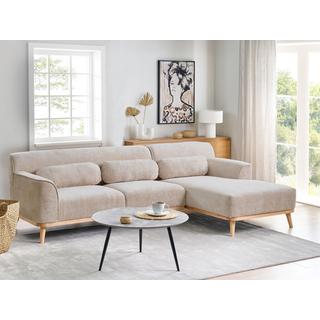 Beliani Ecksofa aus Chenillegewebe Modern SIMOS  