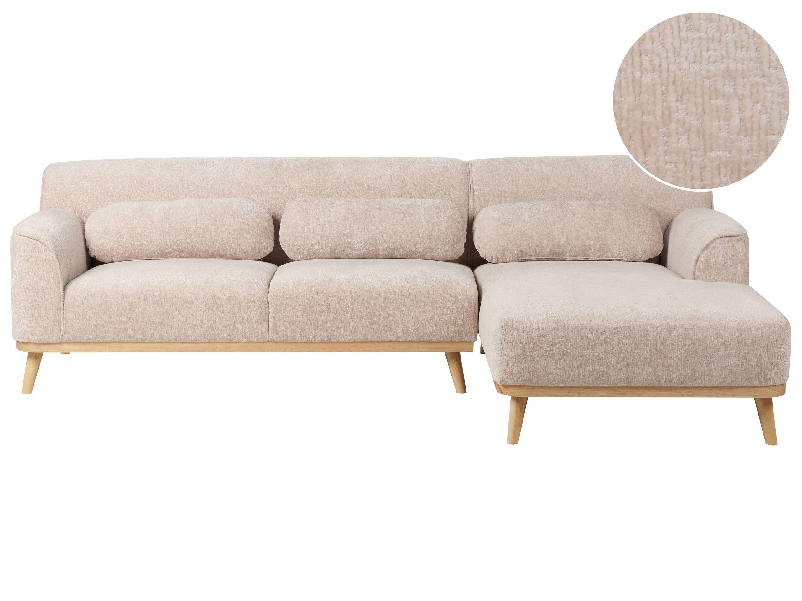 Beliani Ecksofa aus Chenillegewebe Modern SIMOS  