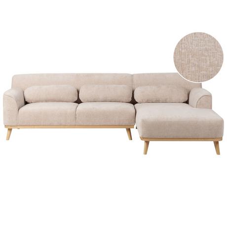 Beliani Ecksofa aus Chenillegewebe Modern SIMOS  