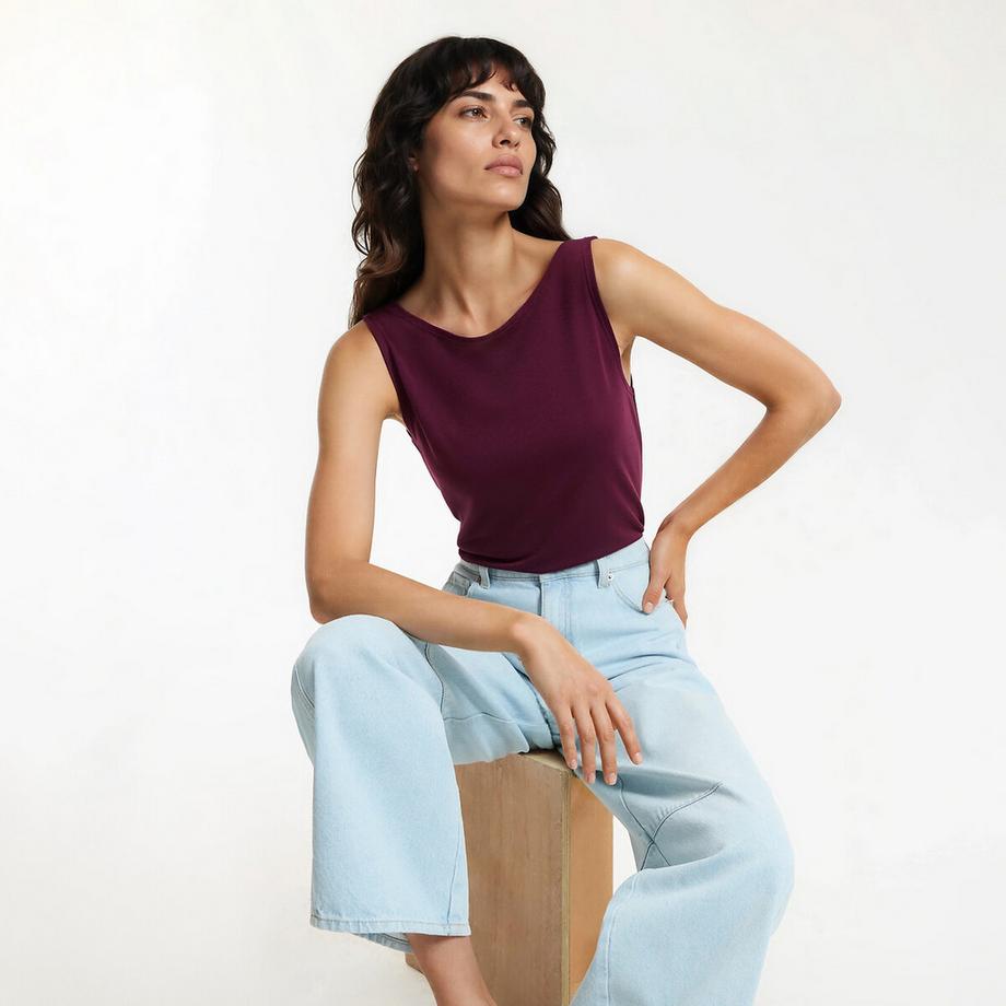 Tank-Top mit U-Boot-Ausschnitt