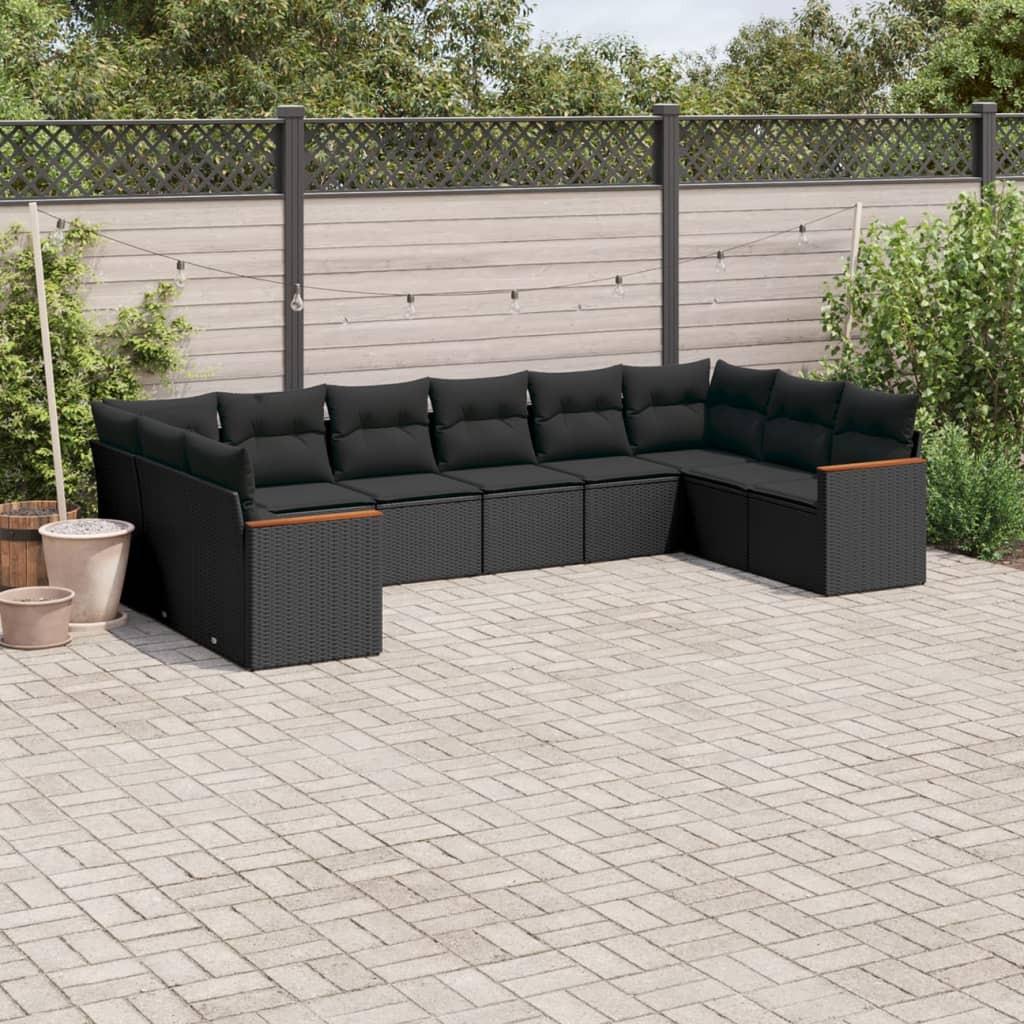 VidaXL set divano da giardino Polirattan  