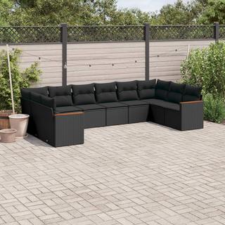 VidaXL set divano da giardino Polirattan  