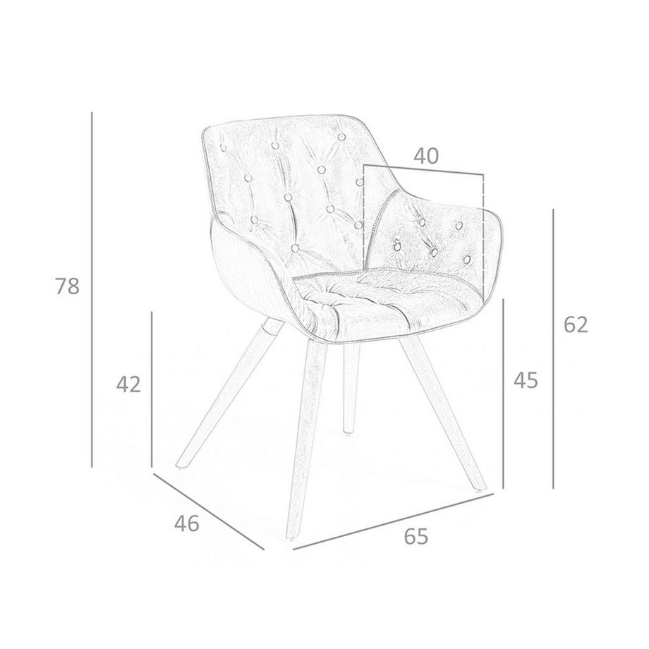 ANGEL CERDA Chaise en similicuir marron chocolat  