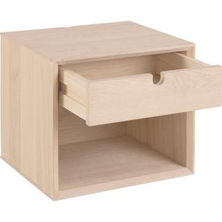 mutoni Table de chevet Stavanger blanc 37x32x33  