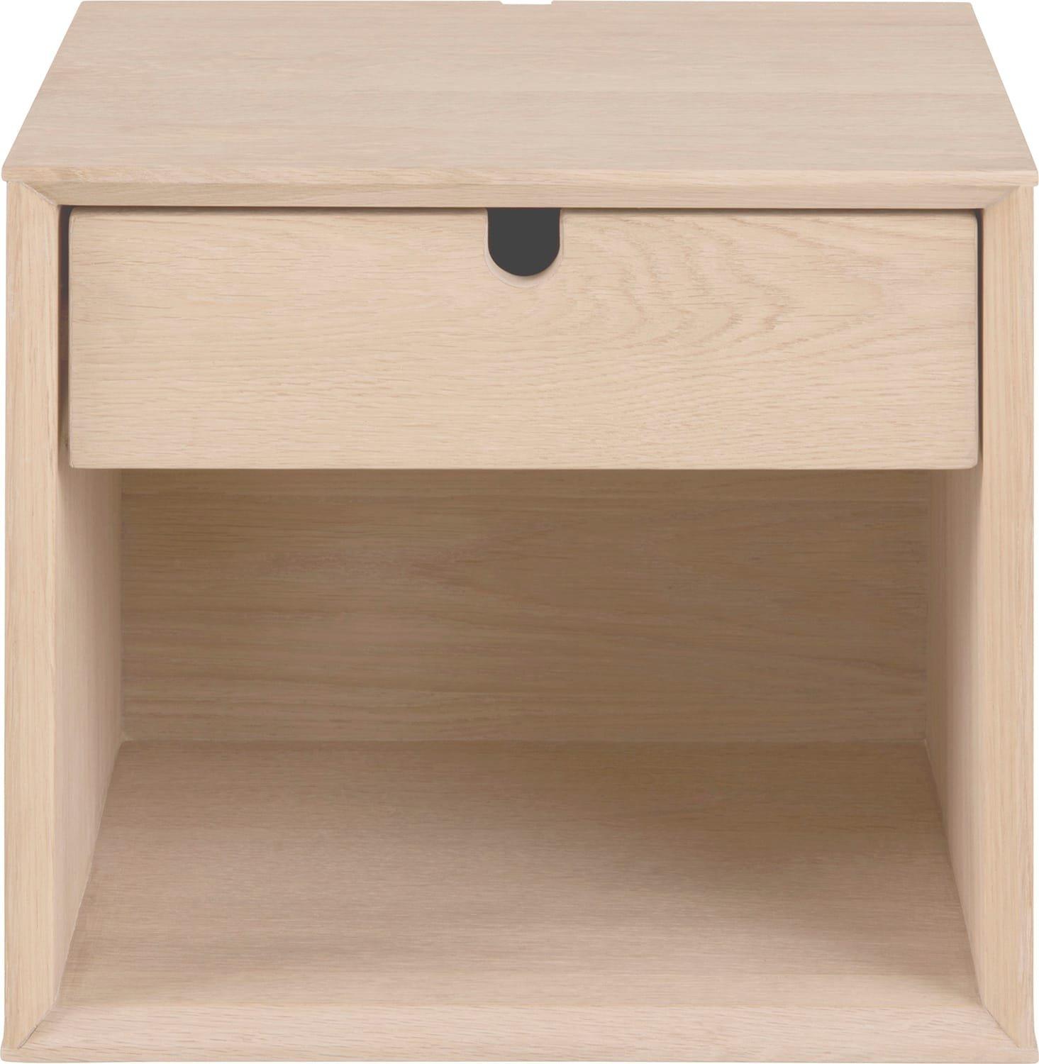 mutoni Table de chevet Stavanger blanc 37x32x33  