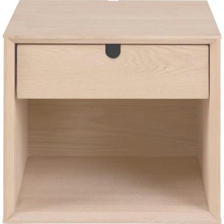 mutoni Table de chevet Stavanger blanc 37x32x33  