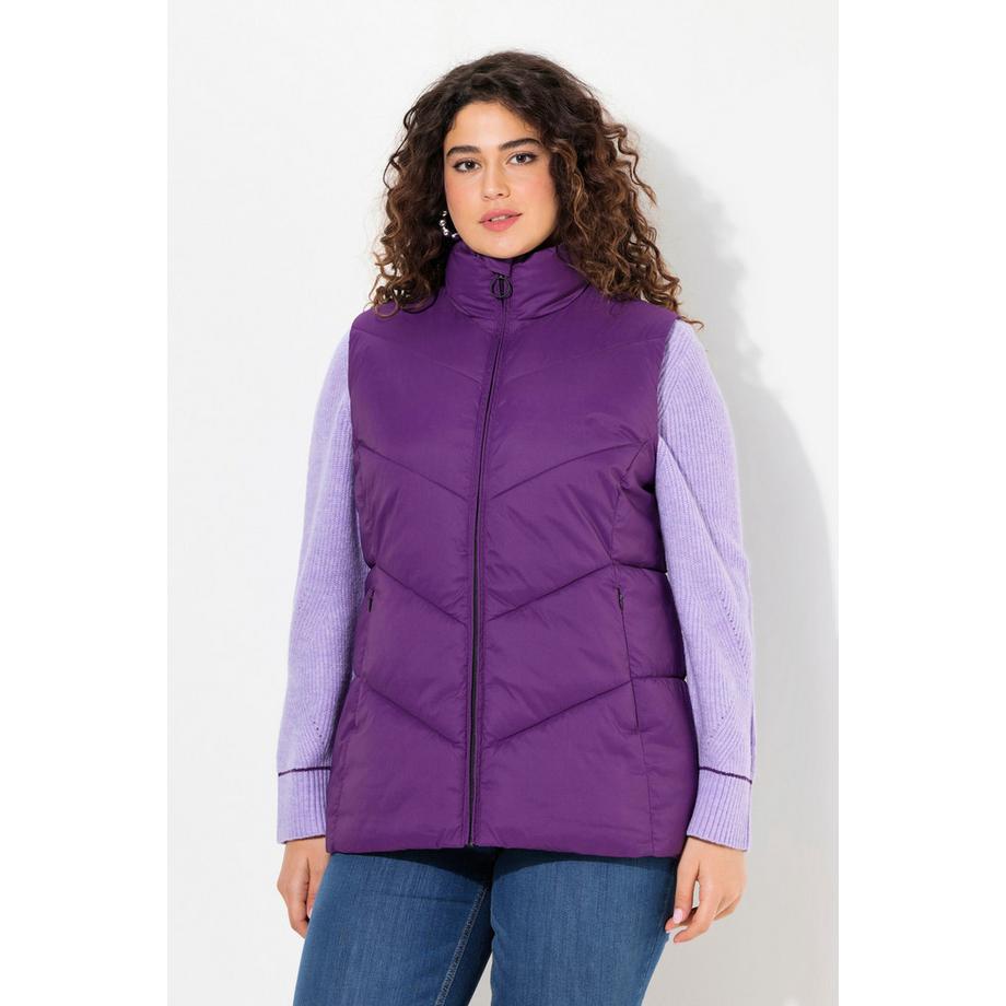 Ulla Popken Gilet matelassé Col montant sans manches  