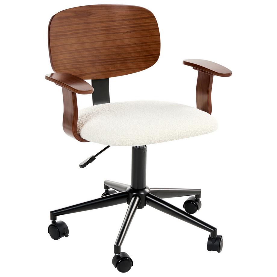 Beliani Chaise de bureau en Bouclé  GUNNISON  