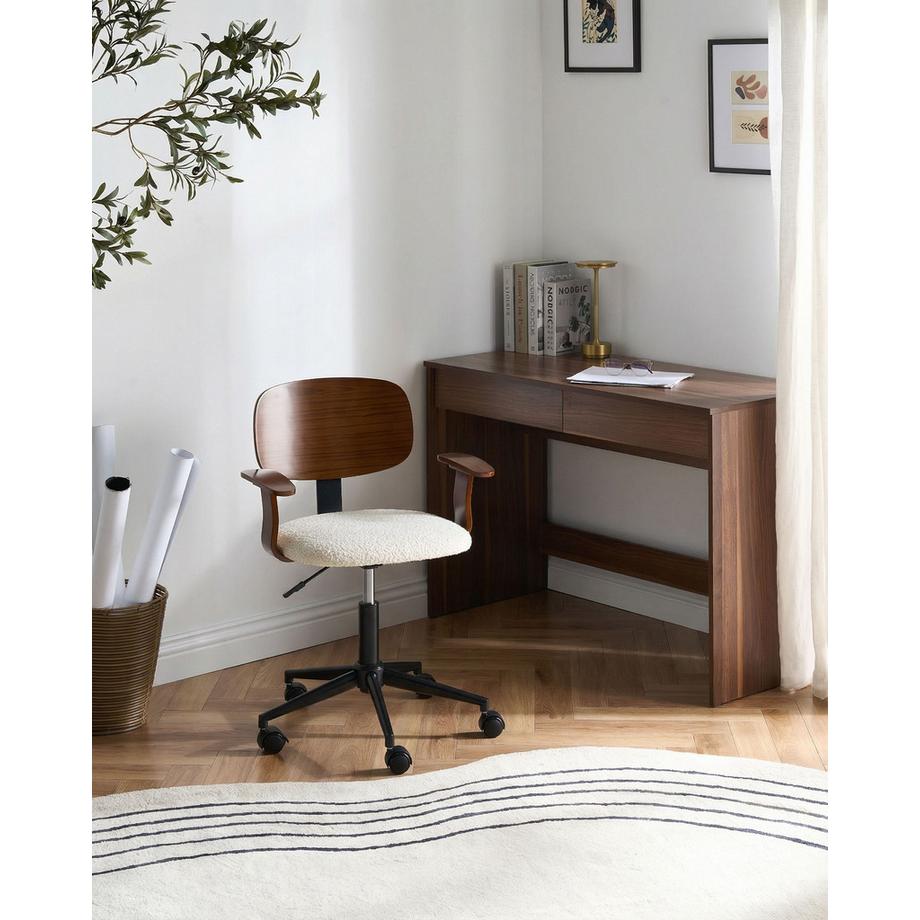 Beliani Chaise de bureau en Bouclé  GUNNISON  