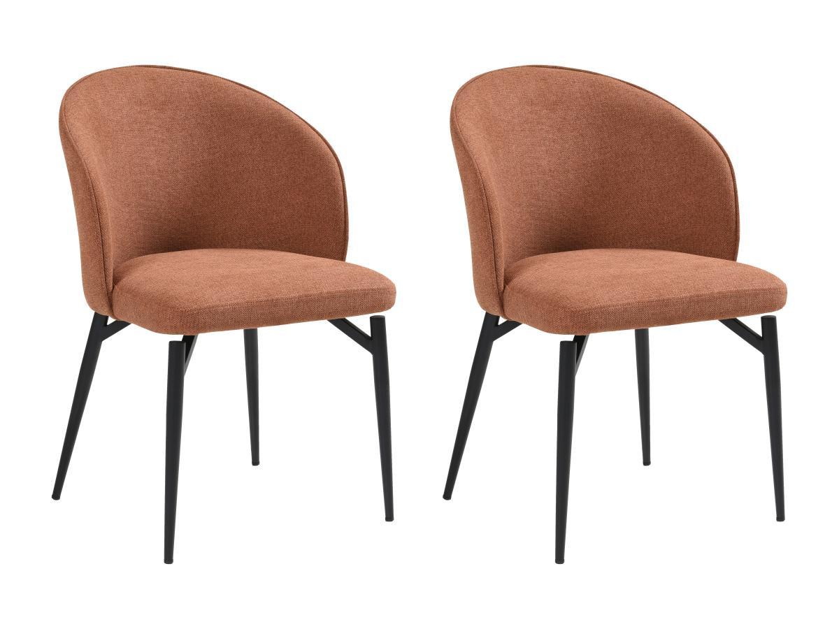 Image of Stuhl 2er-Set - Stoff & Metall - Terracotta - GILONA von Pascal MORABITO Stuhl 2er-Set - Stoff & Metall - Terracotta - GILONA von Pascal MORABITO