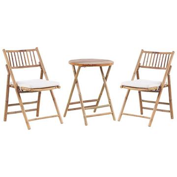 Bistro Set aus Bambusholz Boho SAVELLETRI