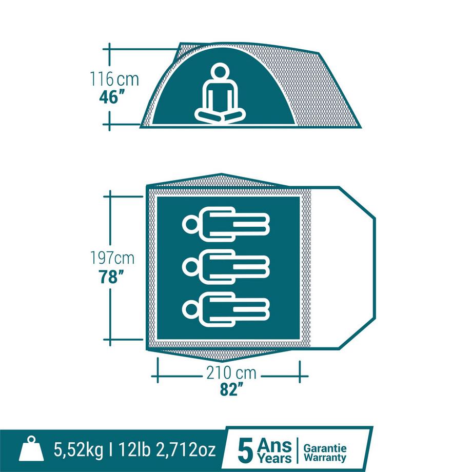 QUECHUA  Zelt - MH100 