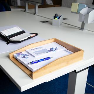 B2X Boîte aux lettres en bambou 33 x 25 x 6 cm  