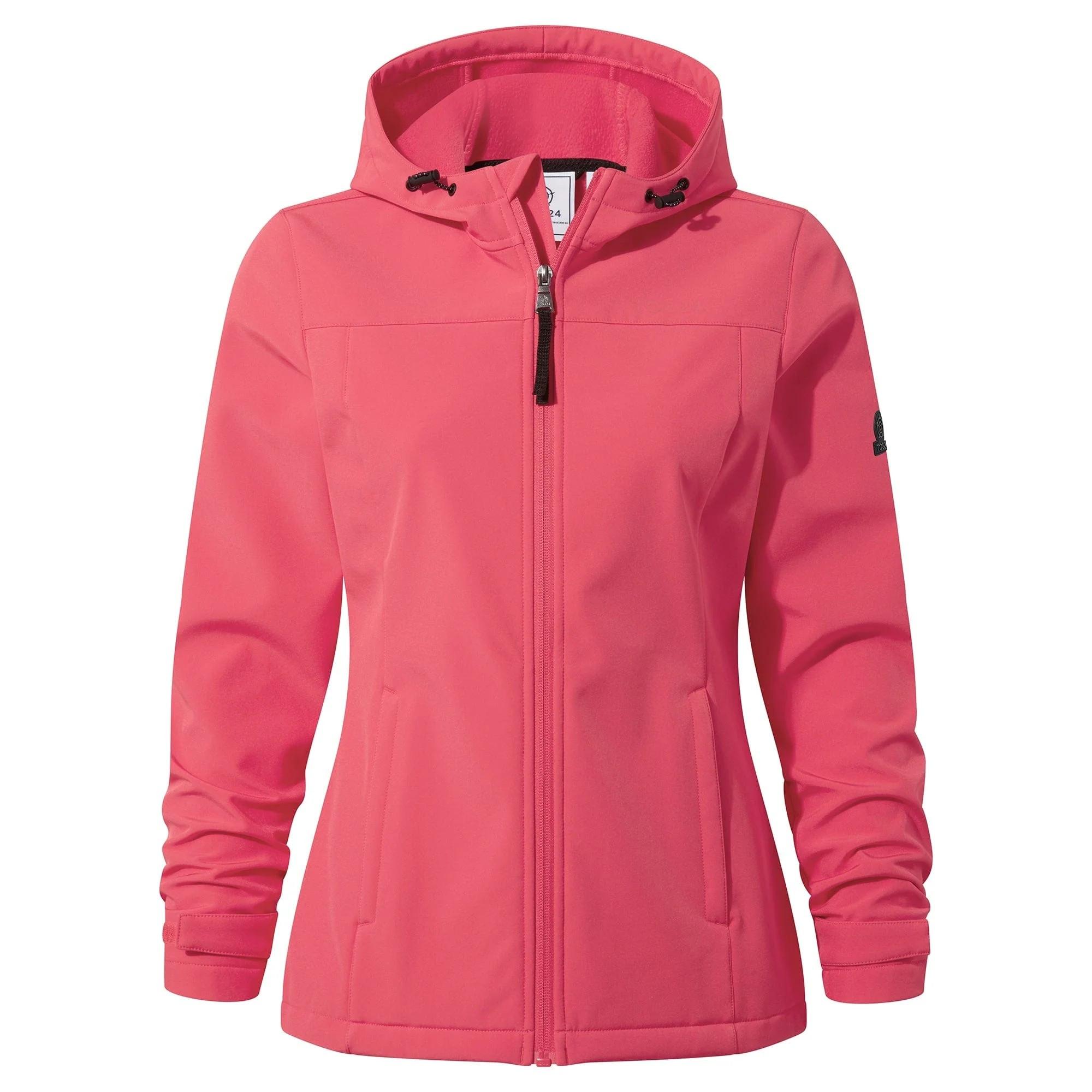 Image of Keld Softshelljacke Mit Kapuze Damen Korall 48
