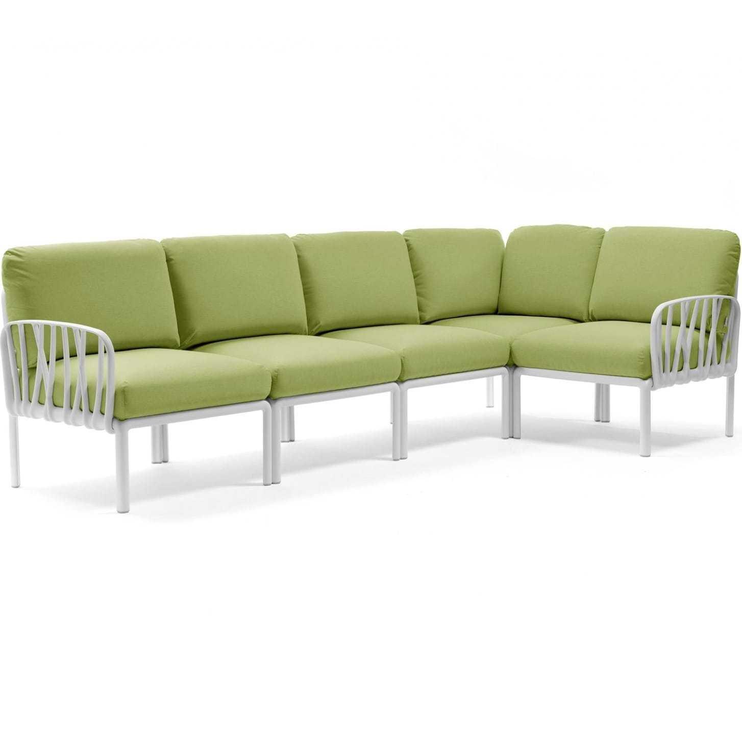 Image of Gartenlounge komodo (5-tlg) weiss avocado Gartenlounge komodo (5-tlg) weiss avocado