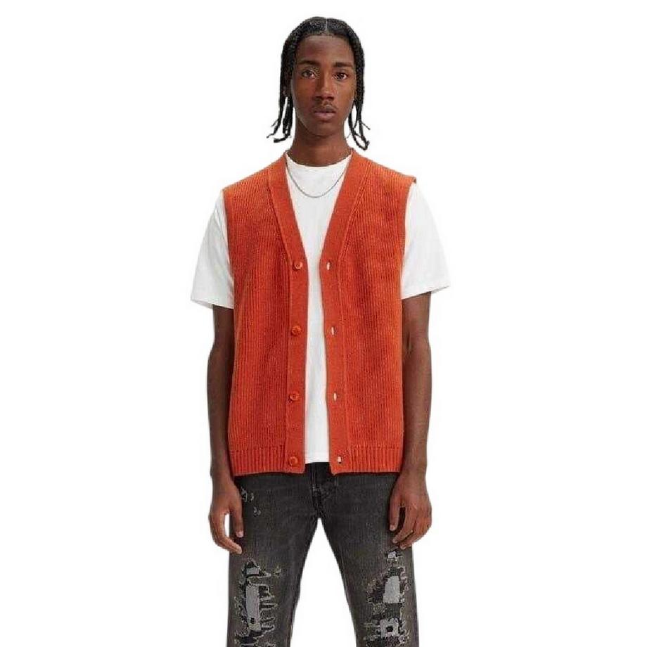 Levis Gilet lavorato a maglia con scollo a V e bottoni  