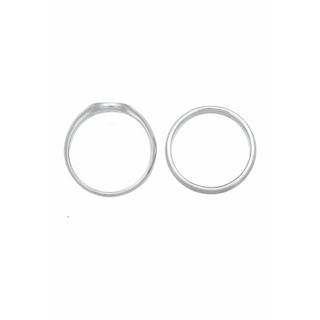 Kuzzoi  Ring  Siegelring Basic Bandring 2Er Set 925 Silber 