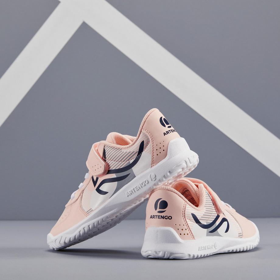 DECATHLON TS130 Scarpe da Tennis Bambino Rosa Bianco  