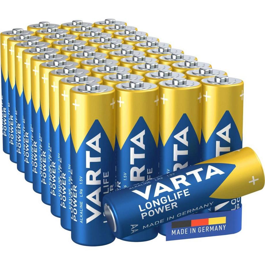 VARTA  Longlife Power Alkaline Batterien AA, 40er-Set 