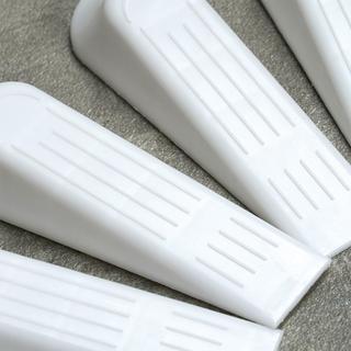 ALPINA Lot de 5 butées de porte en plastique blanc, protège portes et sols  