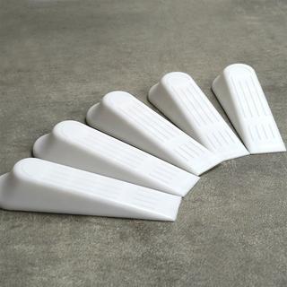 ALPINA Lot de 5 butées de porte en plastique blanc, protège portes et sols  