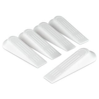 ALPINA Lot de 5 butées de porte en plastique blanc, protège portes et sols  