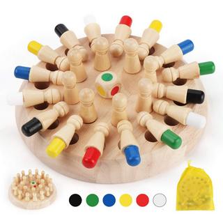 Activity-board  Holz-Memory-Schach, Memory-Match-Stick-Schach, Schachspiel Lernspielzeug, Memory-Schach, Holz-Memory-Schach für Kinder 