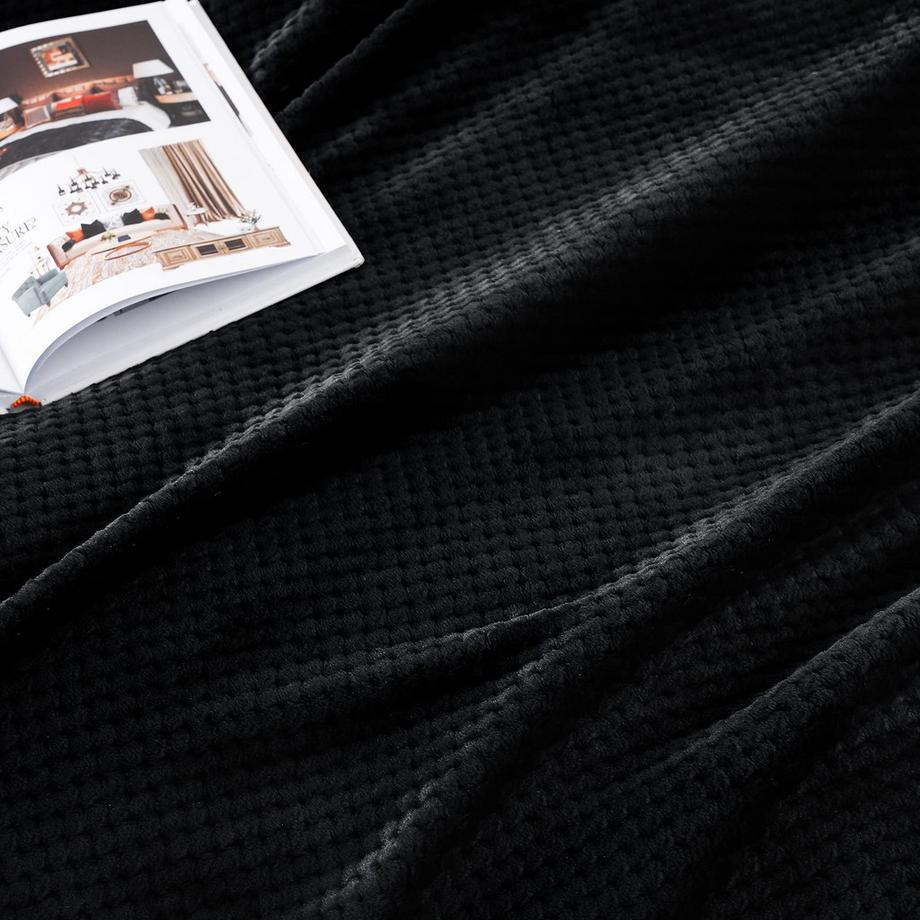 Alopini Superweiche warme Fleecedecke mit Waffelmuster  