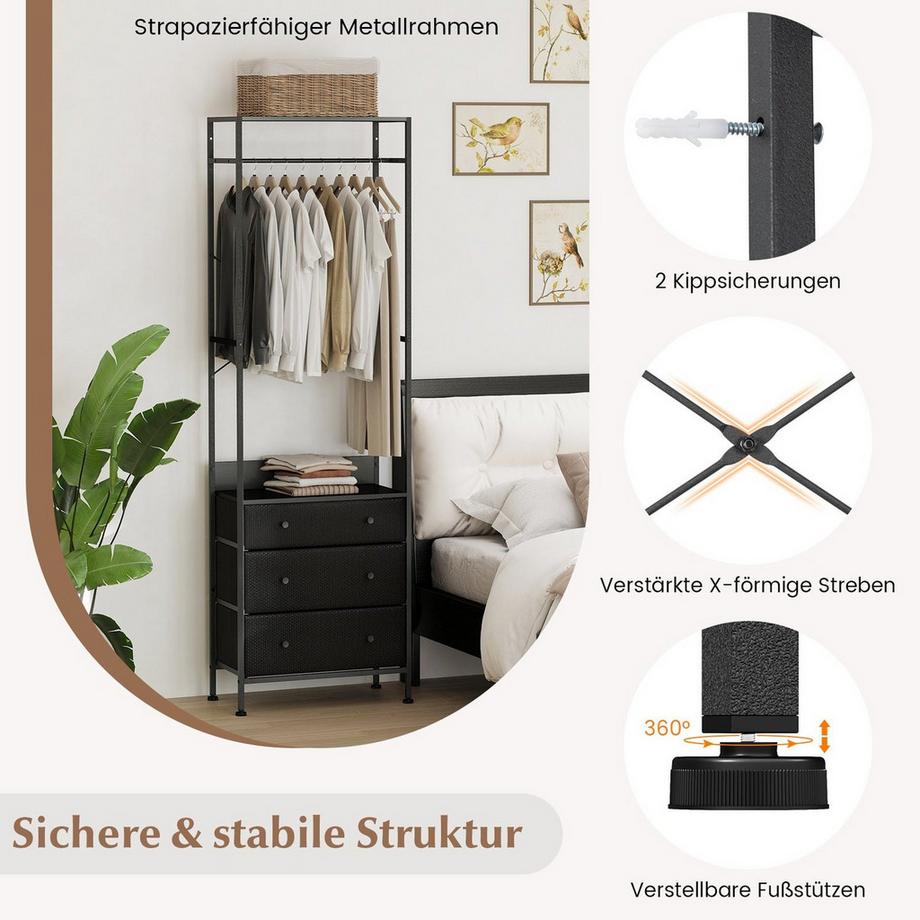 Northix Organisateur de garde-robe avec tiroirs  