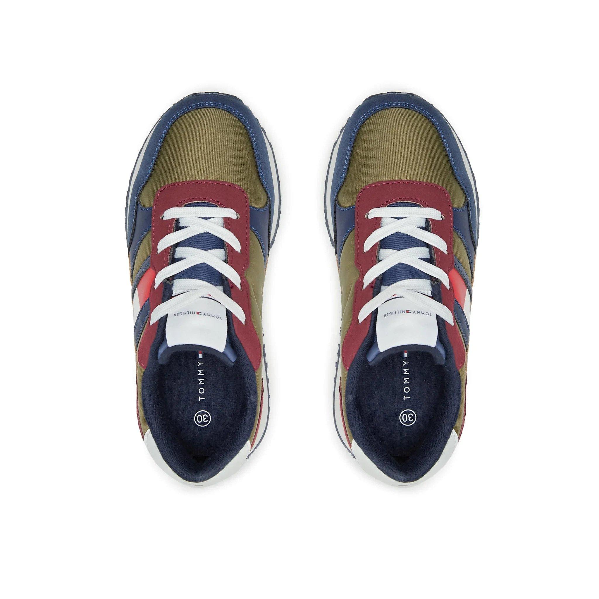 TOMMY HILFIGER  scarpe da ginnastica flag low cut lace-up per bambini flag 