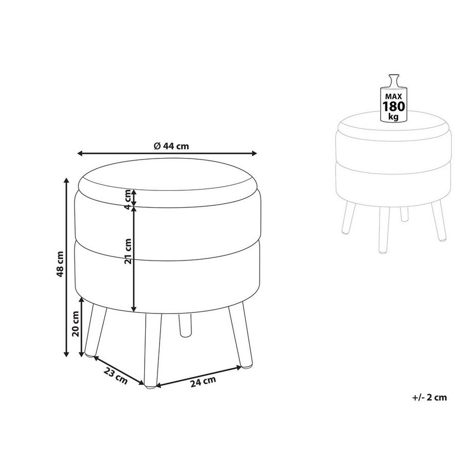 Beliani Hocker mit Stauraum aus Bouclé  OKATON  