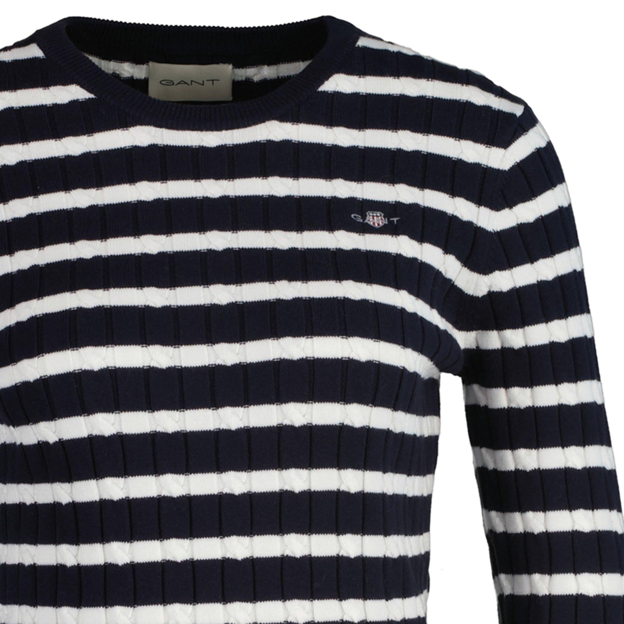 GANT Maglione girocollo Stretch Cotton Cable Stripe  