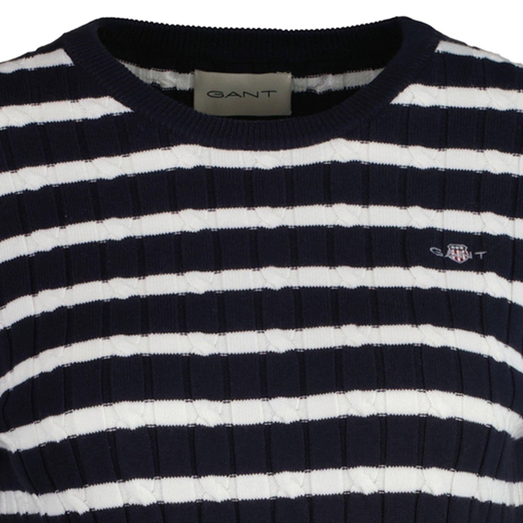GANT Maglione girocollo Stretch Cotton Cable Stripe  