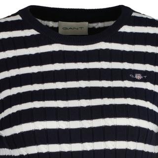 GANT Maglione girocollo Stretch Cotton Cable Stripe  
