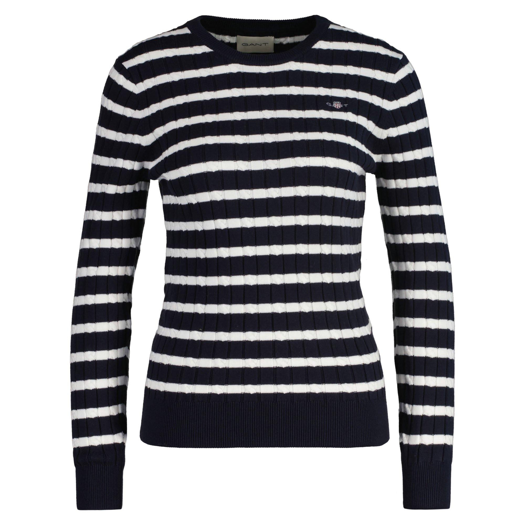 GANT Maglione girocollo Stretch Cotton Cable Stripe  