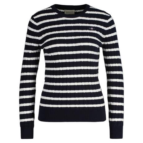 GANT Maglione girocollo Stretch Cotton Cable Stripe  