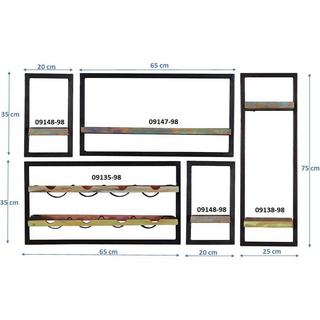 mutoni Wandregal River bunt 120x25x75 (5-tlg)  