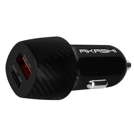 Akashi  Chargeur Voiture 20W 2x USB 3.0 + USB-C 