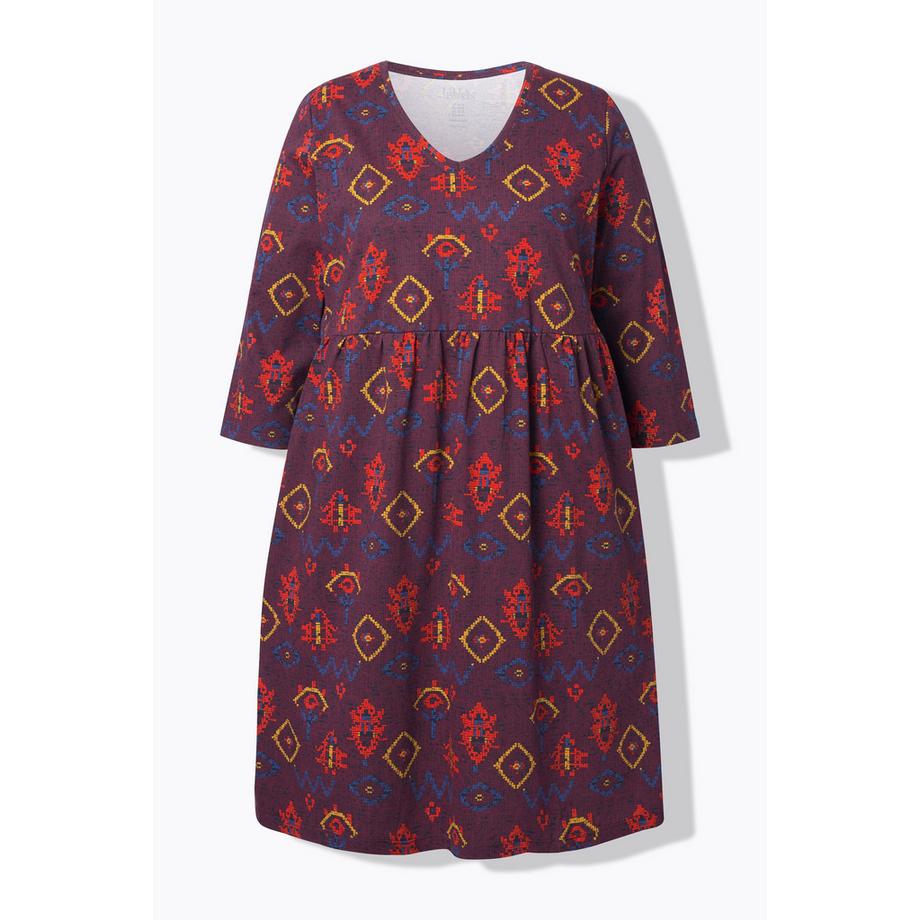 Ulla Popken Longshirt A-line scollo a V maniche 3/4 con tasche  