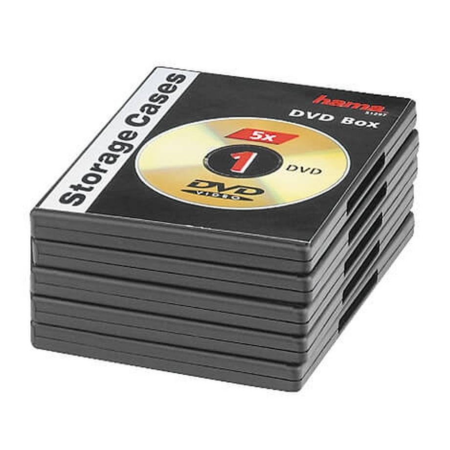 hama  HAMA DVD-Box Schwarz 5er-Pack 
